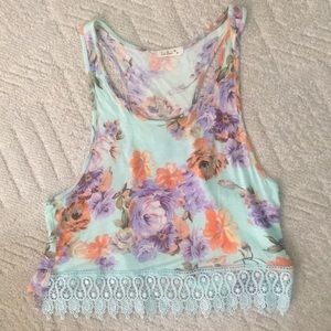 NWOT Tres Bien Floral Tank Top